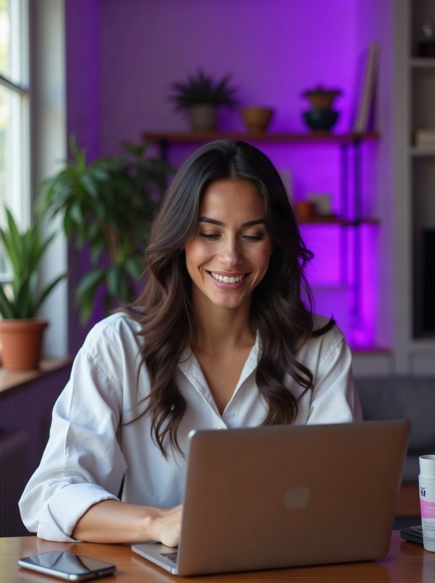 Empreendedora trabalhando em um negócio digital